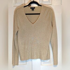 New York Company Shimmering Gold Pullover Sweater
